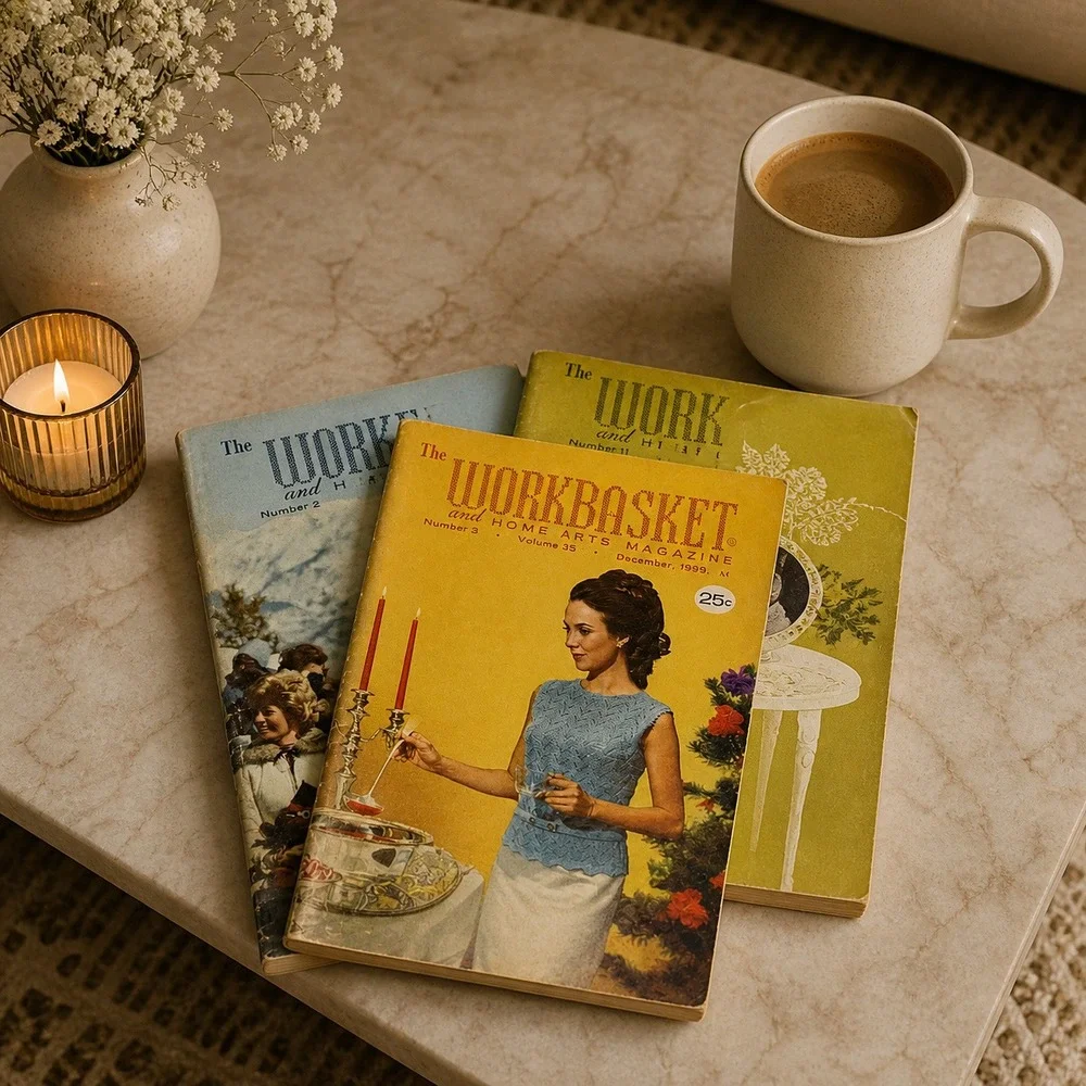 Vintage 1969‎ Workbasket Home Arts Magazine Lot of 10 Knitting Crochet Pattern